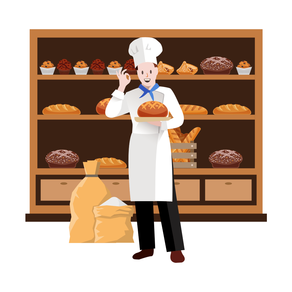 clipart panadero bakery